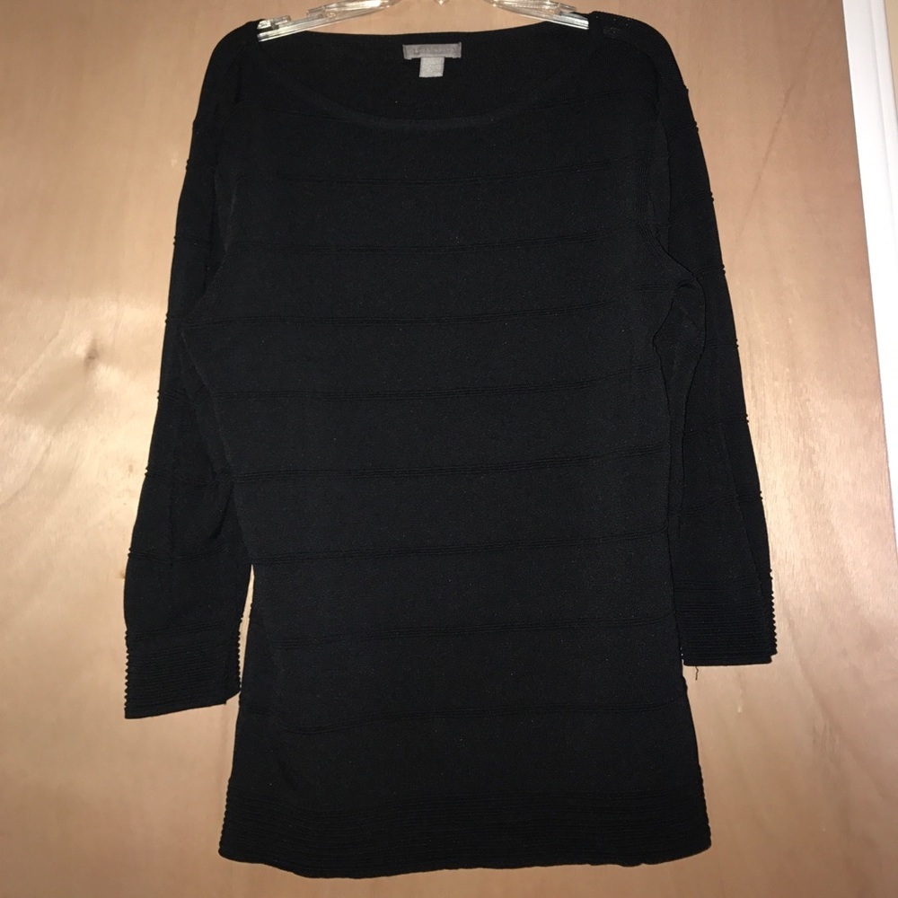 Black 3 Quarter Sleeve Sweater D2